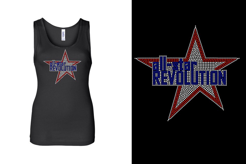 Rhinestones All Star REVOLUTION Youth Tank