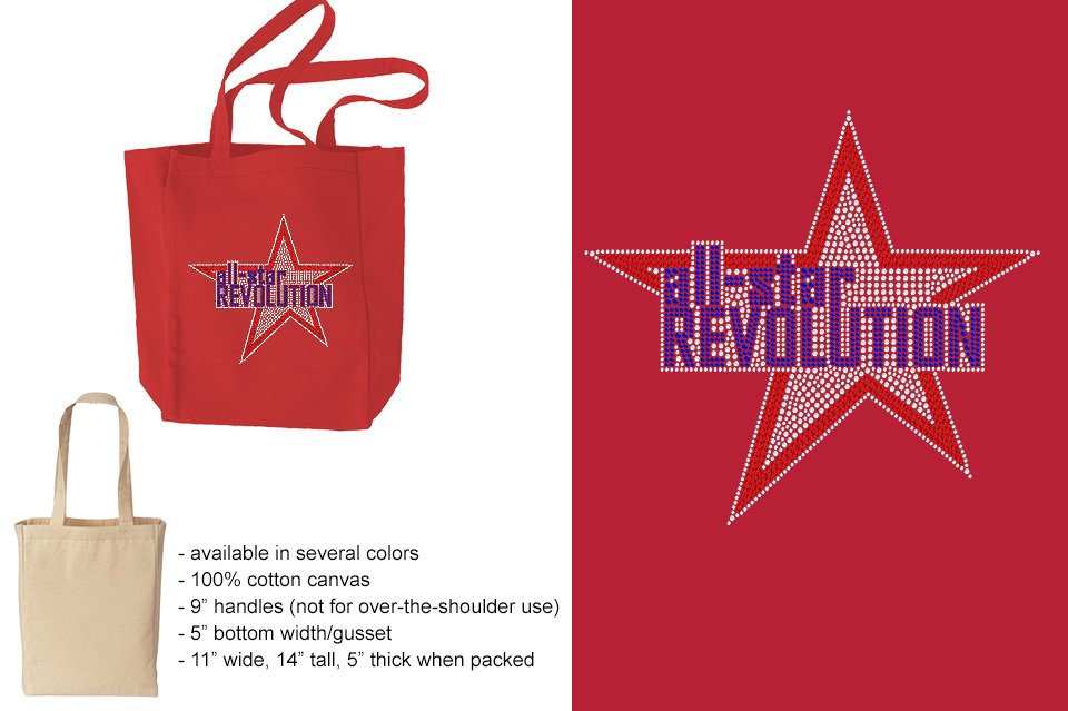 Rhinestones All Star REVOLUTION Canvas Tote
