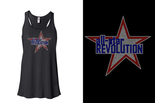 Rhinestones All Star REVOLUTION Youth Flowy Racerback Tank