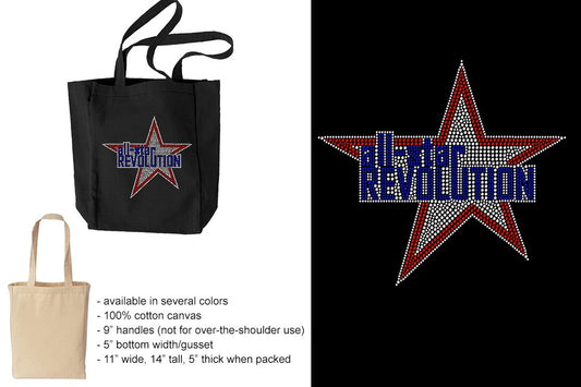 Rhinestones All Star REVOLUTION Canvas Tote